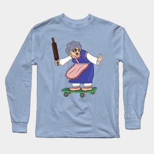 Skater Grandma Long Sleeve T-Shirt